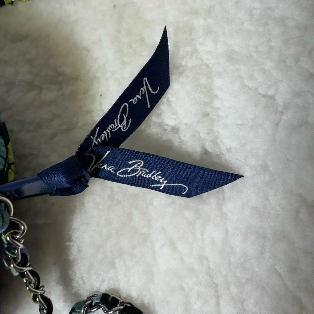 Vera Bradley Mini Quilted Crossbody Bag Blue‎ Floral Chain Strap